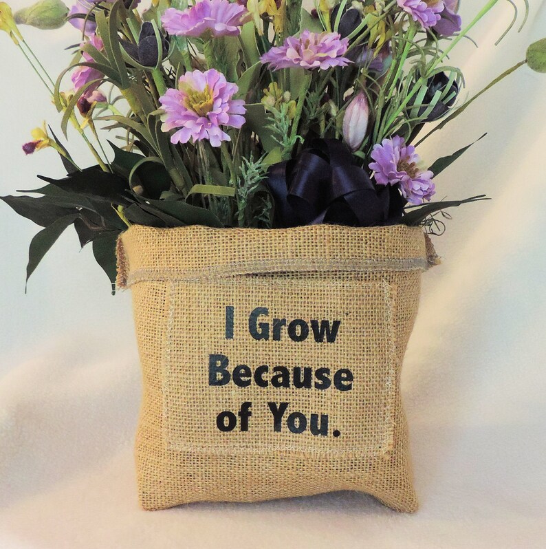 Burlap Plant Cover Plant Pot Cover Burlap Slouchy Basket Etsy