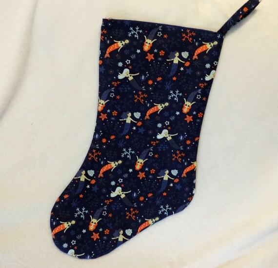 Mermaid Christmas stocking, unique Christmas stocking, mermaid lover gift, Beach lover gift, Ocean lover gift