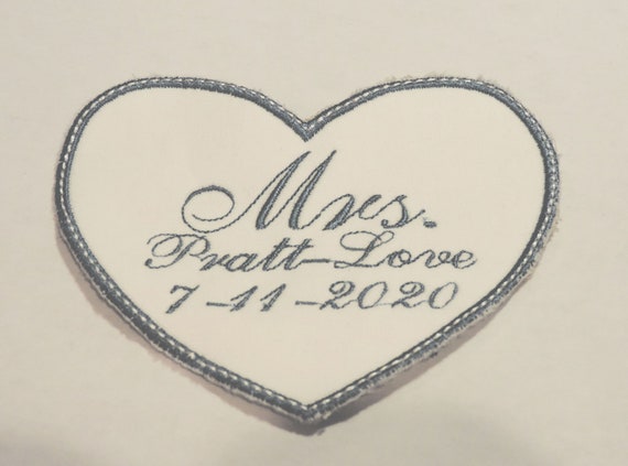 something blue, bridal wedding dress patch, wedding gown label, gift for bride, bride monogram, engagement gift, wedding keepsake gift