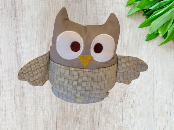Custom Memory owl from clothing of a loved one, memory shirt owl, homemade owl,