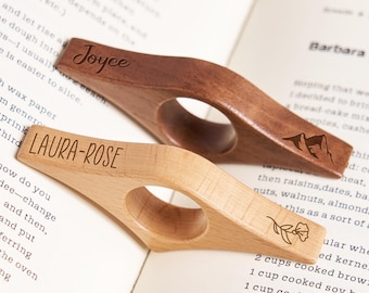 Personalized Thumb Page Holder,Custom Wood Book Page Holder,Page Spreader,Book Accessories,Book Lover Gifts,Anniversary Birthday Gifts