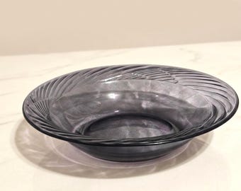 Vintage Pyrex Simple Elegance Amethyst Bowl • Purple Waves Glass Serving Bowl • Corning USA