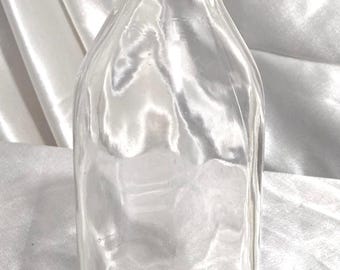 Vintage Glass Milk Bottle | Sealed Half Pint Dairy Bottle Farmhouse Decor