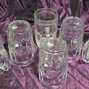 Vintage "Dimple" or "Thumbprint" Beer Mugs