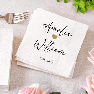 Custom Wedding Napkins With Name, Personalized Party Napkins, Custom Engagement Napkins, Personalized Cocktail Napkins, Napkins Party