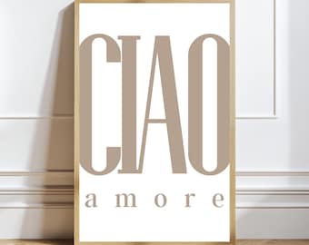 Ciao Amore Premium Poster | Wall Art | Poster | Wanddeko | Italian Poster | Ciao | Amore