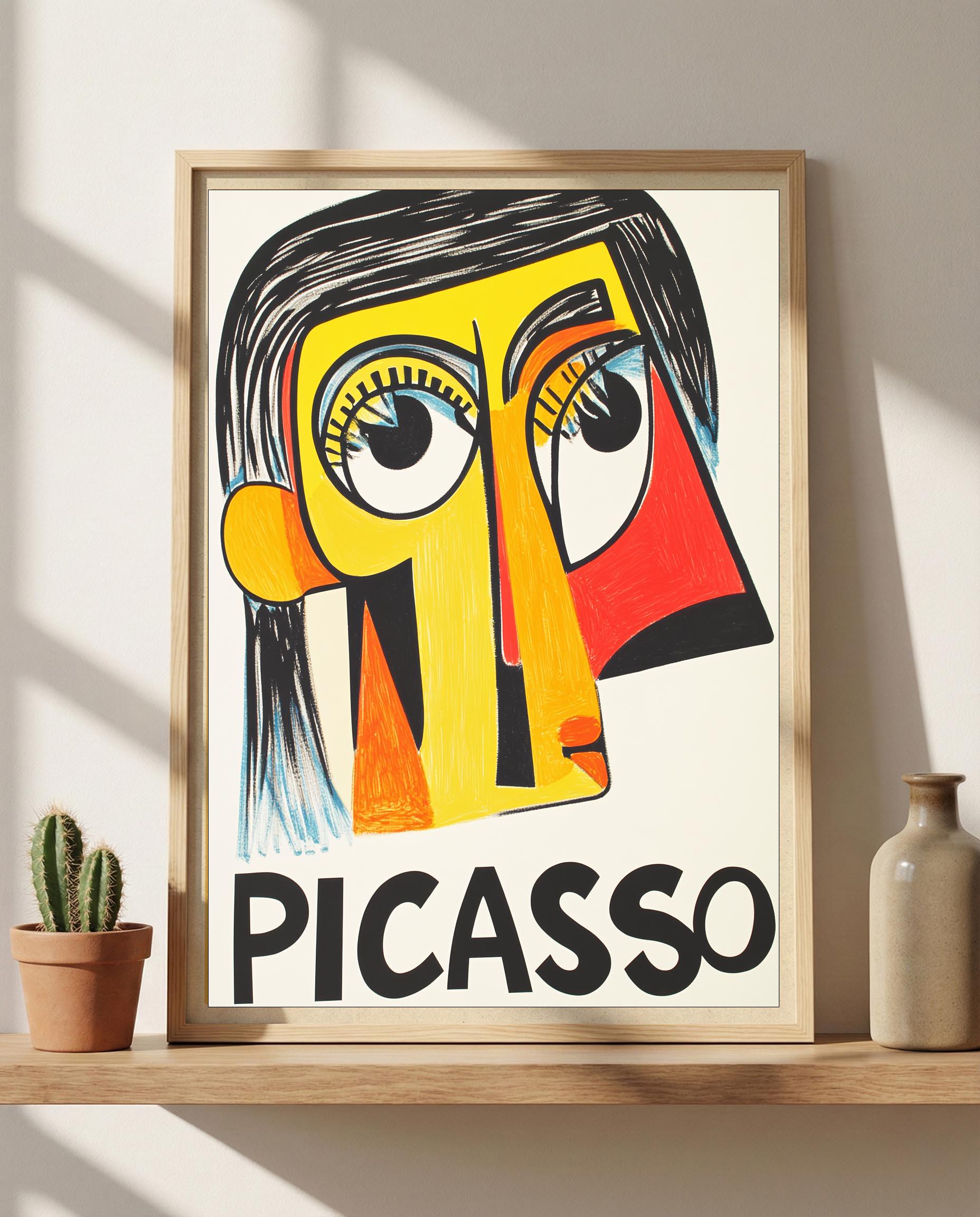 【稀少輸入本】Cubist Picasso アートブック Picasso Stylized Portrait: Cubist Face Art, Mid Century Modern