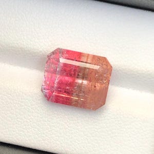 10.40ct bicolour tourmaline faceted , pink and yellowish combination