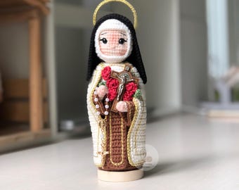 Saint Thérèse of Lisieux Crochet Doll: Catholic Baptism Gift