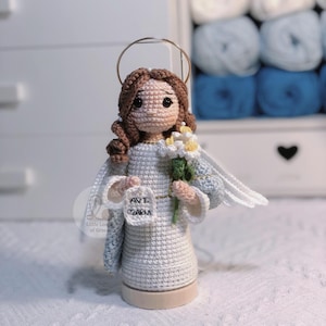 Saint Gabriel Crochet Doll: Handmade Catholic Angel Figure