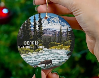 Denali National Park Ornament, Christmas Ornament, National Park Ornament, National Park Christmas