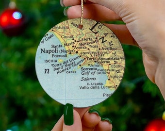 Amalfi Coast Ornament, Amalfi Coast Gift, Amalfi Coast Christmas, Amalfi Coast Map, Amalfi Coast Vacation, Amalfi Coast Trip