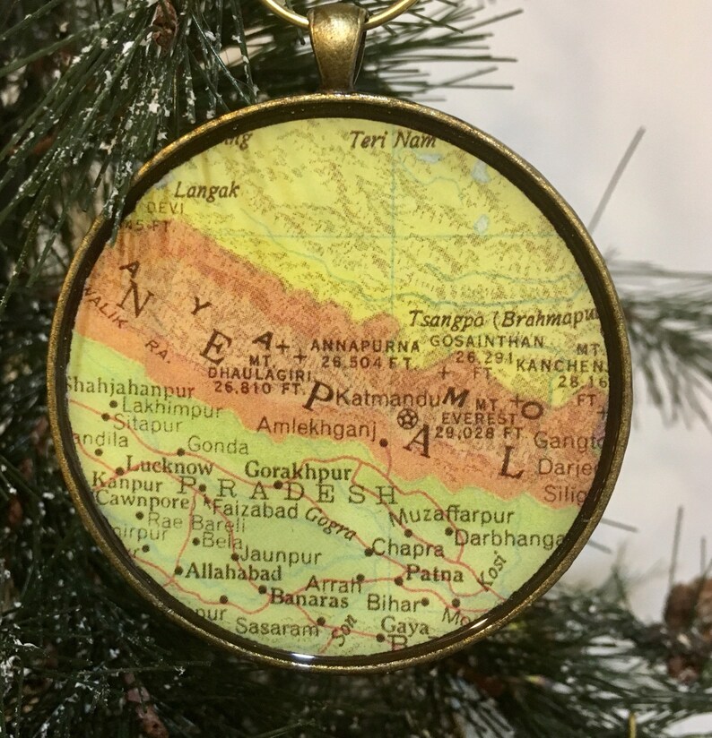 Nepal Christmas Ornament Keep a memory Alive / HONEYMOON Gift Etsy