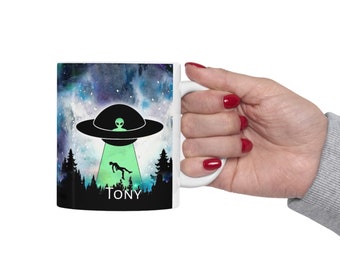 Alien Coffee Mug, Alien Gift, Alien Mug, Space Mug, Space Lover Gift, UFO Mug, UFO Gift, Sci-fi Gift, Sci-fi Mug, Science Fiction Gift
