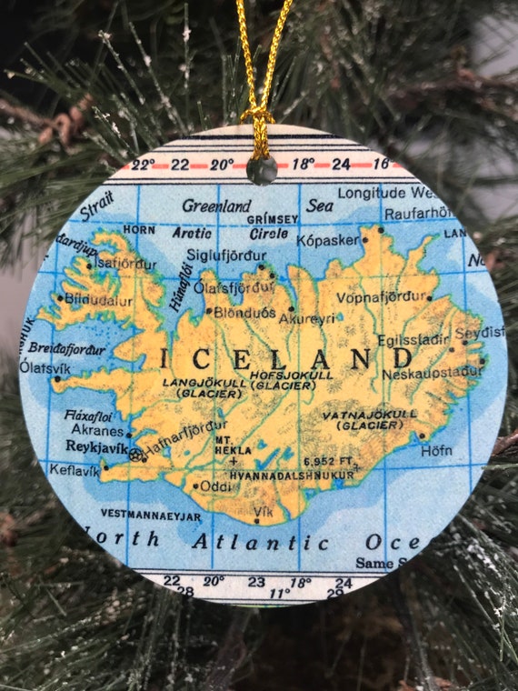 ICELAND Christmas Ornament - Etsy