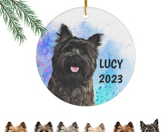 Cairn Terrier Dog Personalize Dog Ornament