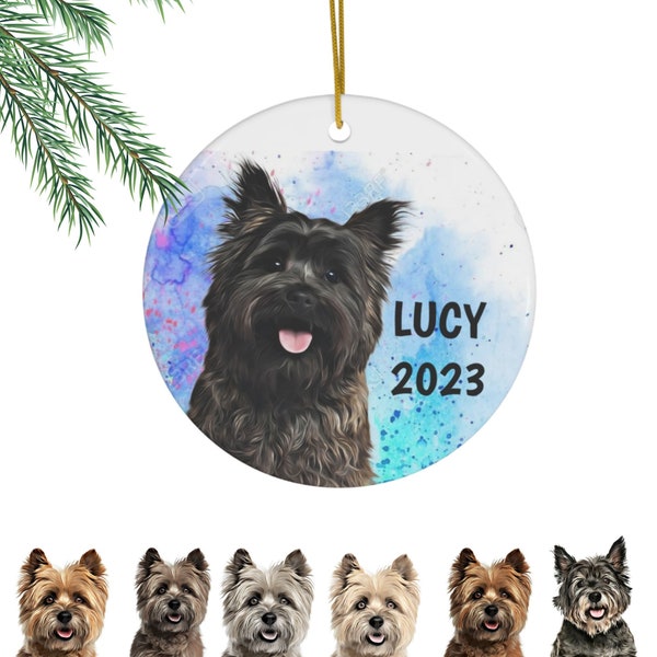 Cairn Terrier Dog Personalize Dog Ornament