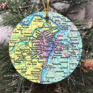 St. Louis Ornament, St. Louis Gift, St. Louis Christmas, St. Louis Map, St. Louis Vacation, St. Louis Trip, St. Louis VBRO Gift
