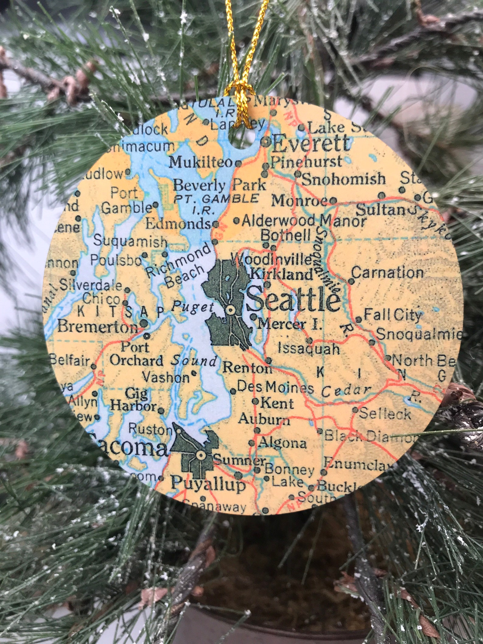 Seattle Christmas Ornament 