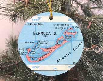 BERMUDA Christmas, Surprise trip gift, Gift, Christmas, Couple Gift, Map, Vacation, Trip, Honeymoon, Travel Gift