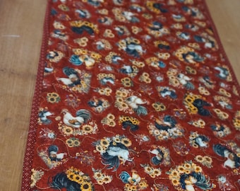 Rooster Chicken Table Runner Farmhouse Home Decor Kitchen Home Decor