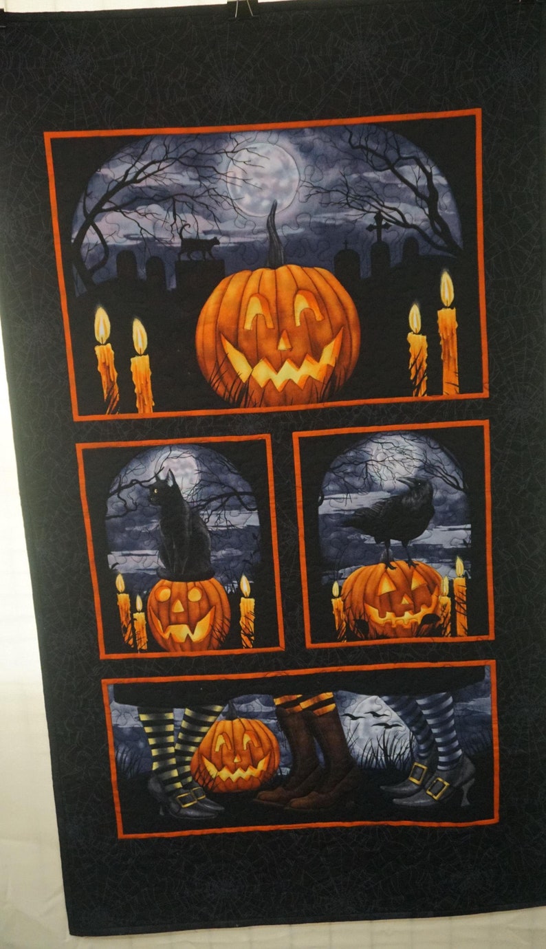 Halloween Home Decor, Wall Quilts, Halloween Quilt, Fabric Halloween