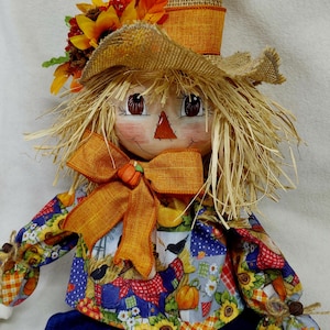 Fall Scarecrow Doll, Scarecrows for fall, Handmade fall scarecrow doll, whimsical fall rag doll, Primitive Scarecrows, fall harvest