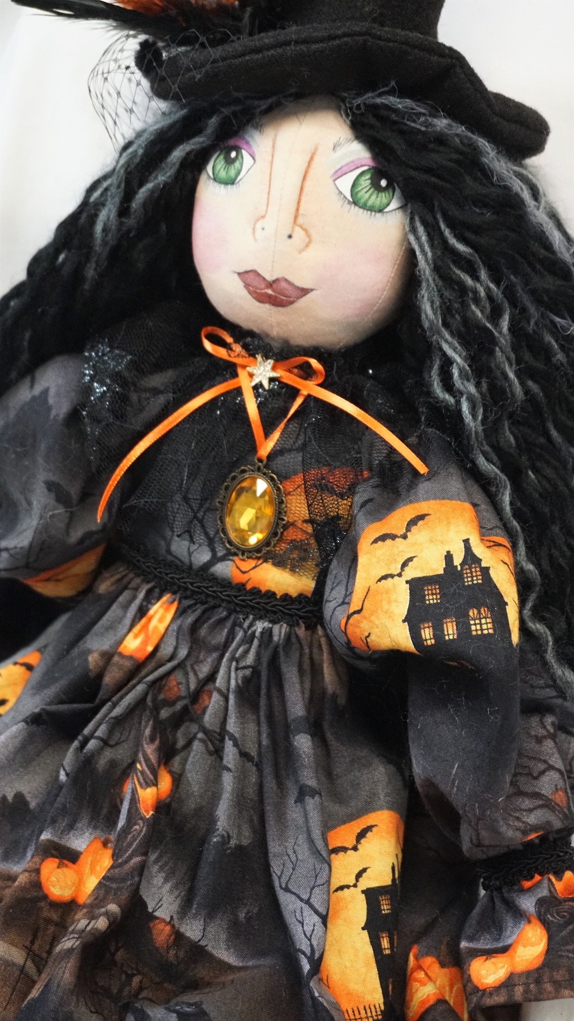 Halloween Witch Art Doll Handmade OOAK Witch Doll Gothic | Etsy