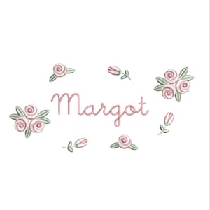 Pacchetto di disegni per ricamo "Mini Rosebud" (punto satin) – Ricamo floreale a macchina (download digitale)