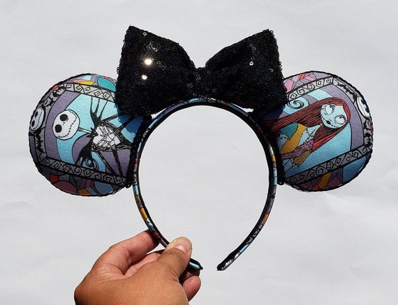Nightmare Before Christmas Inspired Mickey Mouse Ears Minnie Etsy