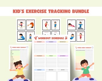 Trainingsschema voor kinderen | Checklist oefeningen voor kinderen | Beweegkaarten voor kinderen | Fitnessactiviteiten voor kinderen