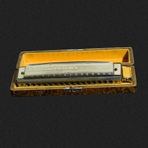 Vintage Hohner Chromonica 64 Harmonica: Key of C, Original Box, German Made