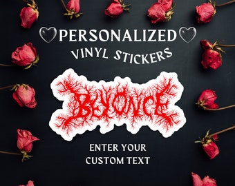 Custom Death Metal Stickers, 12 Pack, Personalized Death Metal Stickers, Metal Sticker, Horror Sticker, Concert Sticker, Death Metal Sticker