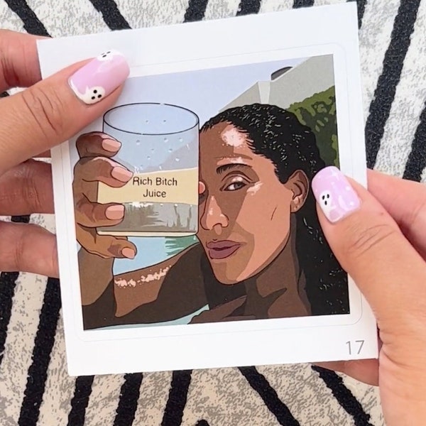 Rich Bitch Juice Sticker, Blackish Sticker, Tracee Ellis Ross, Meme Sticker, TikTok Sticker