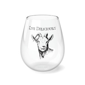 Live Deliciously Stemless Wine Glass,The Witch Movie Wine Glass for Halloween, Horror Movie Wine Glasses