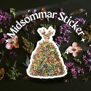 Midsommar Sticker, Horror Fan Art Decal for Laptop, Water Bottle, Phone, Ari Aster Movie Buff Gift, Contemporary Horror, A24 Sticker