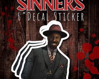 Sinners Movie Sticker Decal: Michael B. Jordan Fan Art