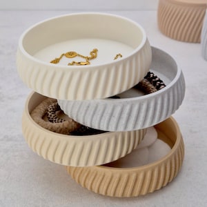 Small Catch All Tray Stackable Trinket Dish Modern Decorative Jewellery Holder Scandinavian Storage Bowl Gift for Girlfriend