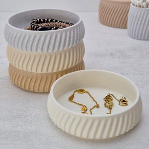 Small Catch All Tray Stackable Trinket Dish Modern Decorative Jewellery Holder Scandinavian Storage Bowl