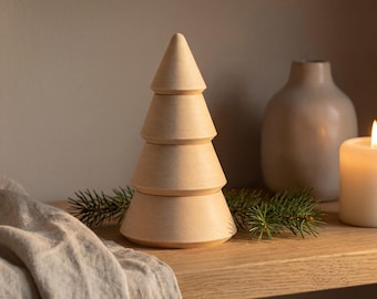 Christmas Candle Holders: Stacking Tree Set  for Tealights and Taper Candles - Modern Scandinavian Decor