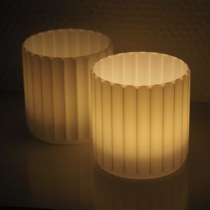 Cozy Tealight Candle Holder Shade with Modern Ribbed Design | Tealight Holder | Elegant Home Decoration for Scandinavian Style Lovers