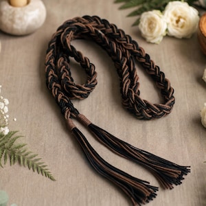 Cordão de união para casamento, cordão para cerimônia de união das mãos, acessório para noivo, corda trançada de algodão com borla.