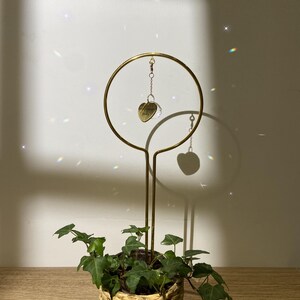 Personalized Crystal Prism Plant Stake: Bohemian Garden Decor, Custom Name