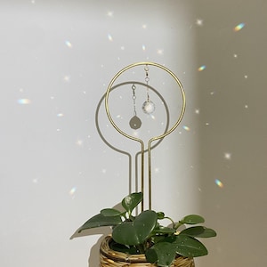 Crystal Diamond Rainbow Suncatcher|Bohemian Garden Decor|Gift for Plant Lovers|Sunlight Refraction and Sparkle|Birthday and HousewarmingGift