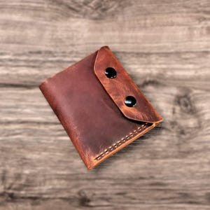 Handgefertigte Echtleder Geldbörse
