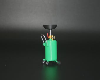 Miniature Oil Drain Collector, Garage Diorama Tool,  | 1/18 | 1/12 | 1/10 | 1/9 | 1/6 Scale Options, Custom Color Option