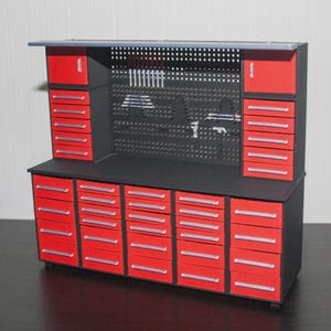 Miniature Pro Work Bench, Diorama or Dollhouse | 1/18 | 1/12 | 1/10 Scale Options, Custom Color Option