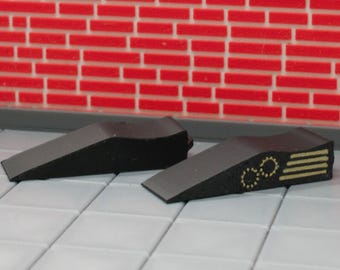 Juego de 2 rampas para coches en miniatura para dioramas o casas de muñecas / Escalas disponibles: 1/18 / 1/12 / 1/10 / 1/9 / 1/6 / Opción de color personalizado