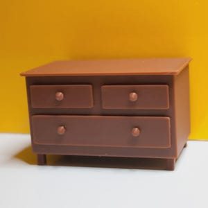 Mueble de TV clásico en miniatura: mueble para casa de muñecas a escala 1:12, mueble de entretenimiento de estilo vintage