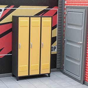 Miniature Locker Cabinet for Diorama or Dollhouse | 1/18 | 1/12 | 1/10 | 1/9 Scale Options, Custom Color Option